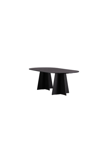 Bootcut ovaler Esstisch - schwarz/MDF - Ovale Esstische - ALVAHOME