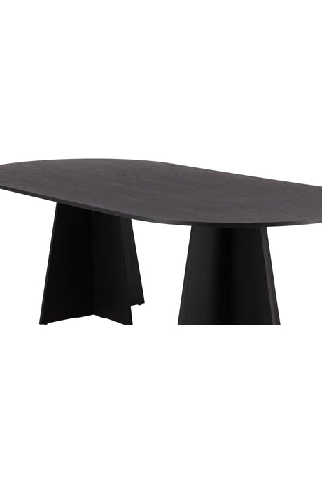 Bootcut ovaler Esstisch - schwarz/MDF - Ovale Esstische - ALVAHOME
