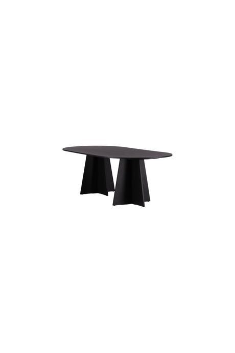 Bootcut ovaler Esstisch - schwarz/MDF - Ovale Esstische - ALVAHOME
