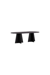 Bootcut ovaler Esstisch - schwarz/MDF - Ovale Esstische - ALVAHOME