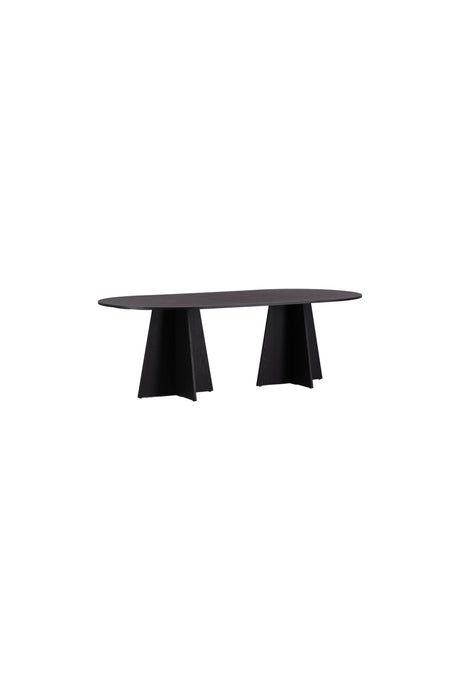 Bootcut ovaler Esstisch - schwarz/MDF - Ovale Esstische - ALVAHOME