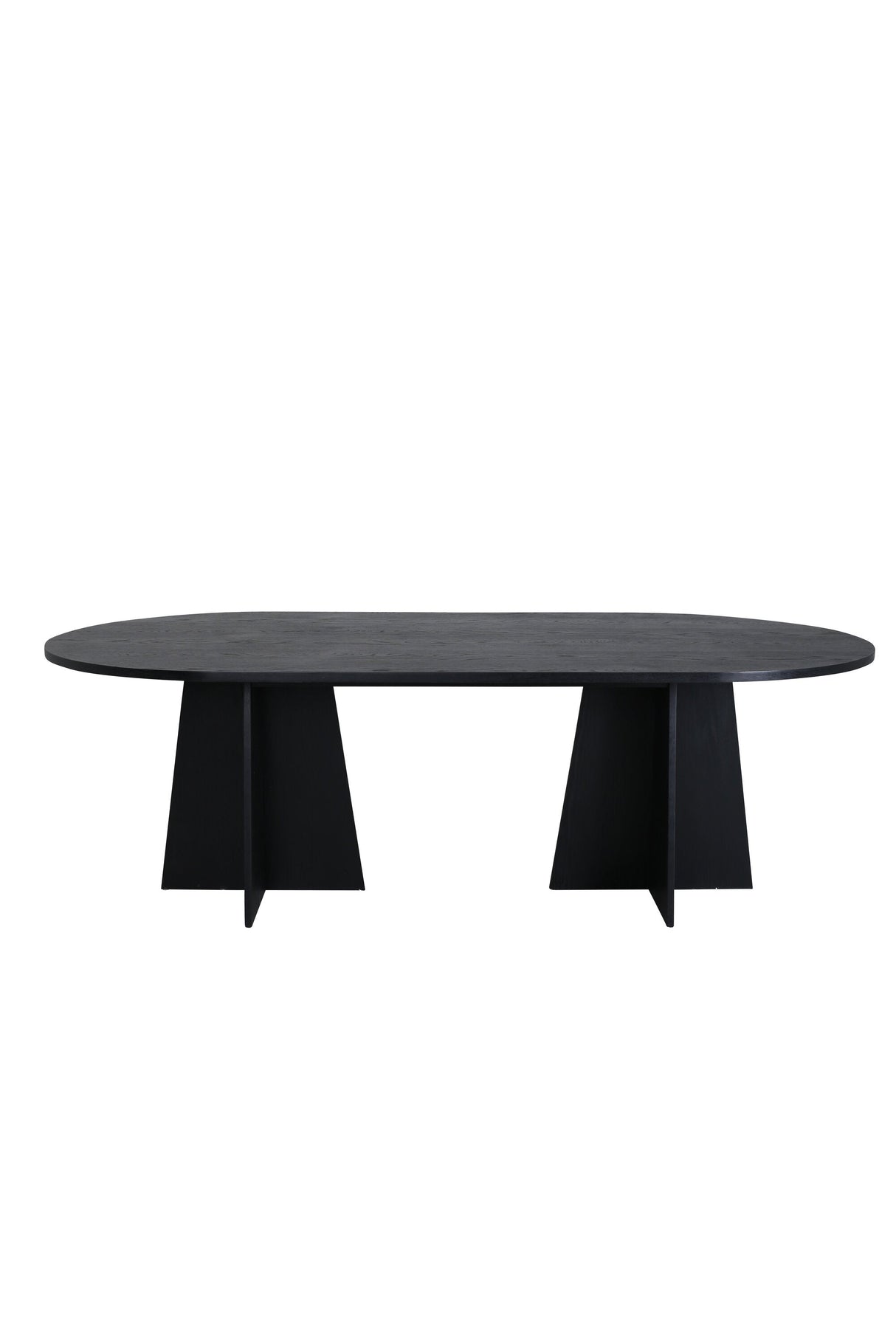 Bootcut ovaler Esstisch - schwarz/MDF - Ovale Esstische - ALVAHOME