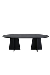 Bootcut ovaler Esstisch - schwarz/MDF - Ovale Esstische - ALVAHOME