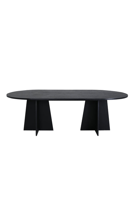 Bootcut ovaler Esstisch - schwarz/MDF - Ovale Esstische - ALVAHOME
