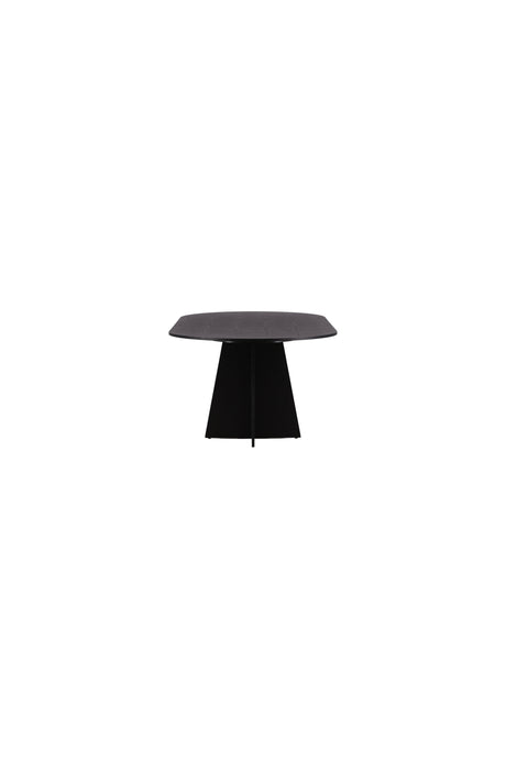 Bootcut ovaler Esstisch - schwarz/MDF - Ovale Esstische - ALVAHOME
