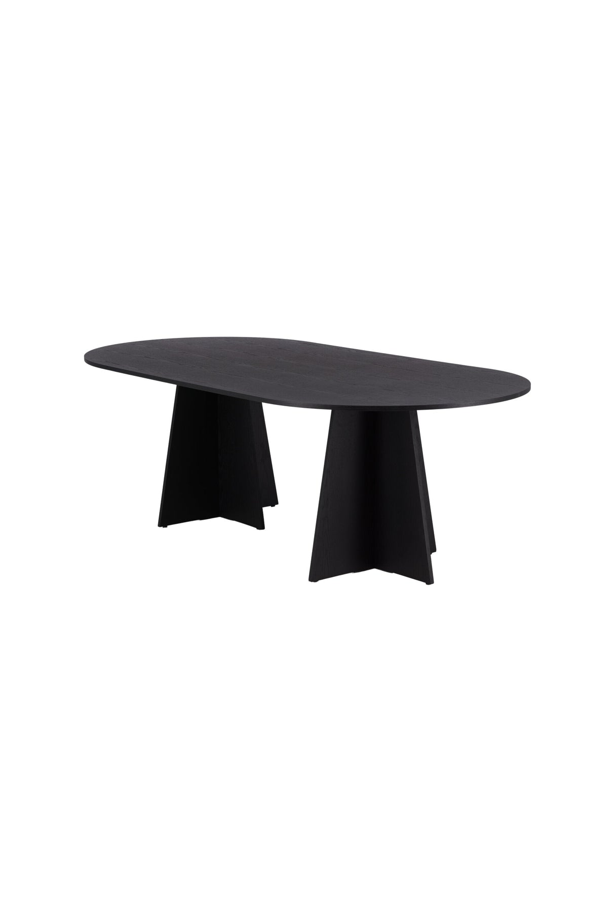 Bootcut ovaler Esstisch - schwarz/MDF - Ovale Esstische - ALVAHOME
