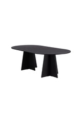 Bootcut ovaler Esstisch - schwarz/MDF - Ovale Esstische - ALVAHOME