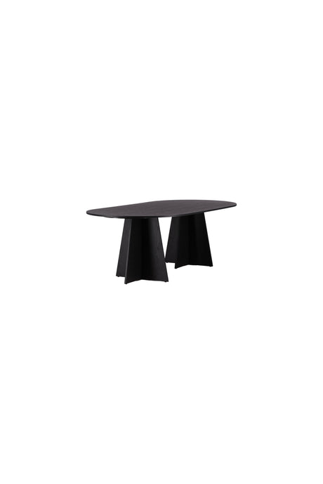 Bootcut ovaler Esstisch - schwarz/MDF - Ovale Esstische - ALVAHOME