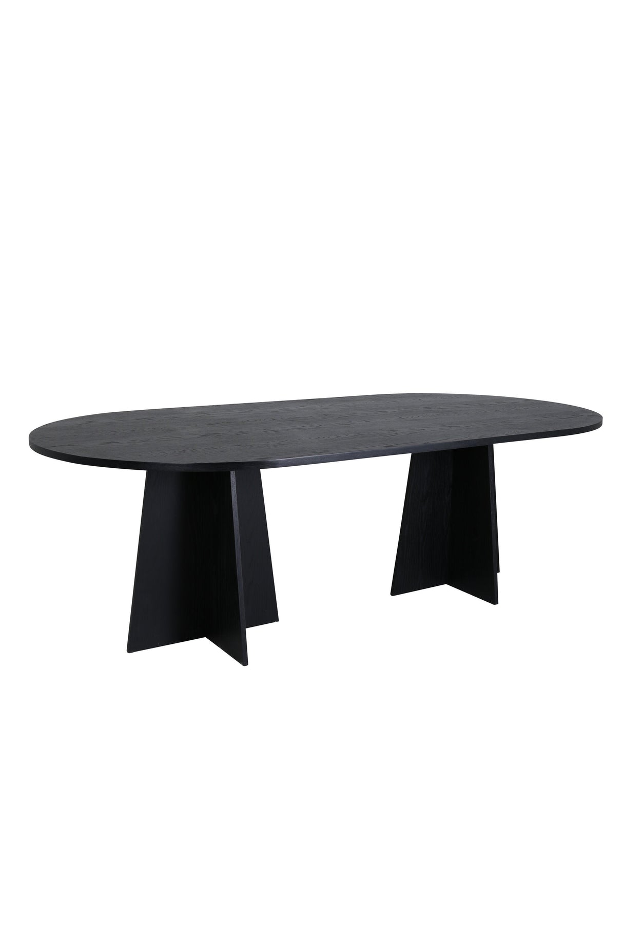 Bootcut ovaler Esstisch - schwarz/MDF - Ovale Esstische - ALVAHOME