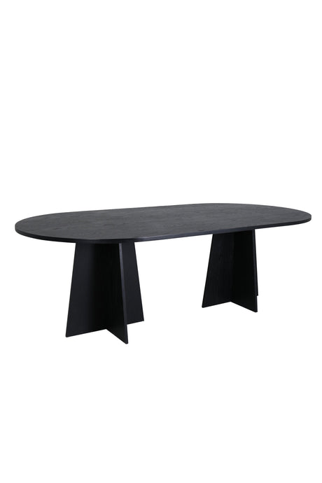 Bootcut ovaler Esstisch - schwarz/MDF - Ovale Esstische - ALVAHOME