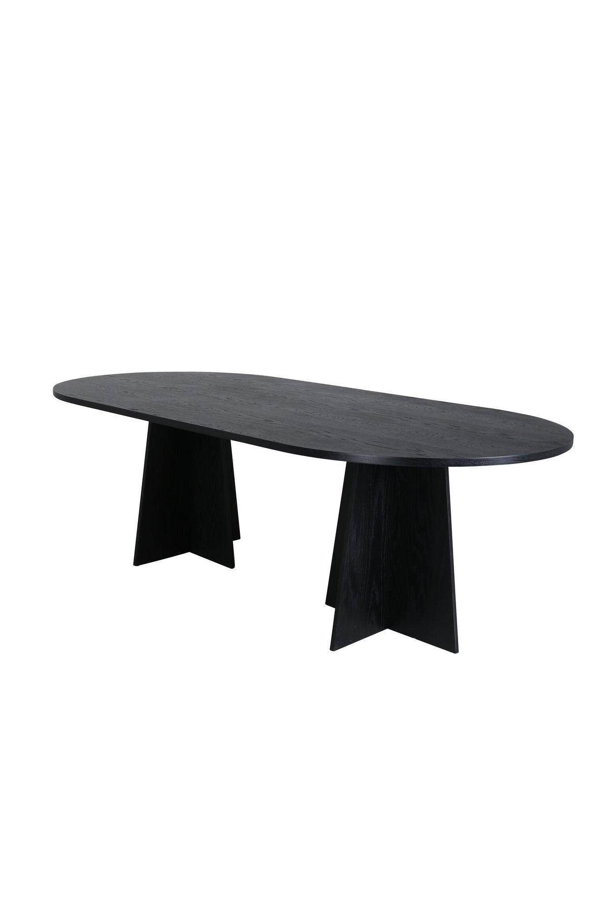 Bootcut ovaler Esstisch - schwarz/MDF - Ovale Esstische - ALVAHOME