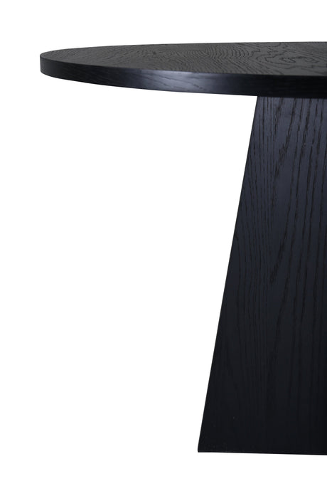 Bootcut runder Esstisch - schwarz/MDF - Runde Esstische - ALVAHOME