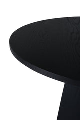 Bootcut runder Esstisch - schwarz/MDF - Runde Esstische - ALVAHOME