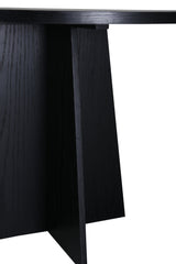 Bootcut runder Esstisch - schwarz/MDF - Runde Esstische - ALVAHOME