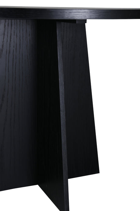 Bootcut runder Esstisch - schwarz/MDF - Runde Esstische - ALVAHOME