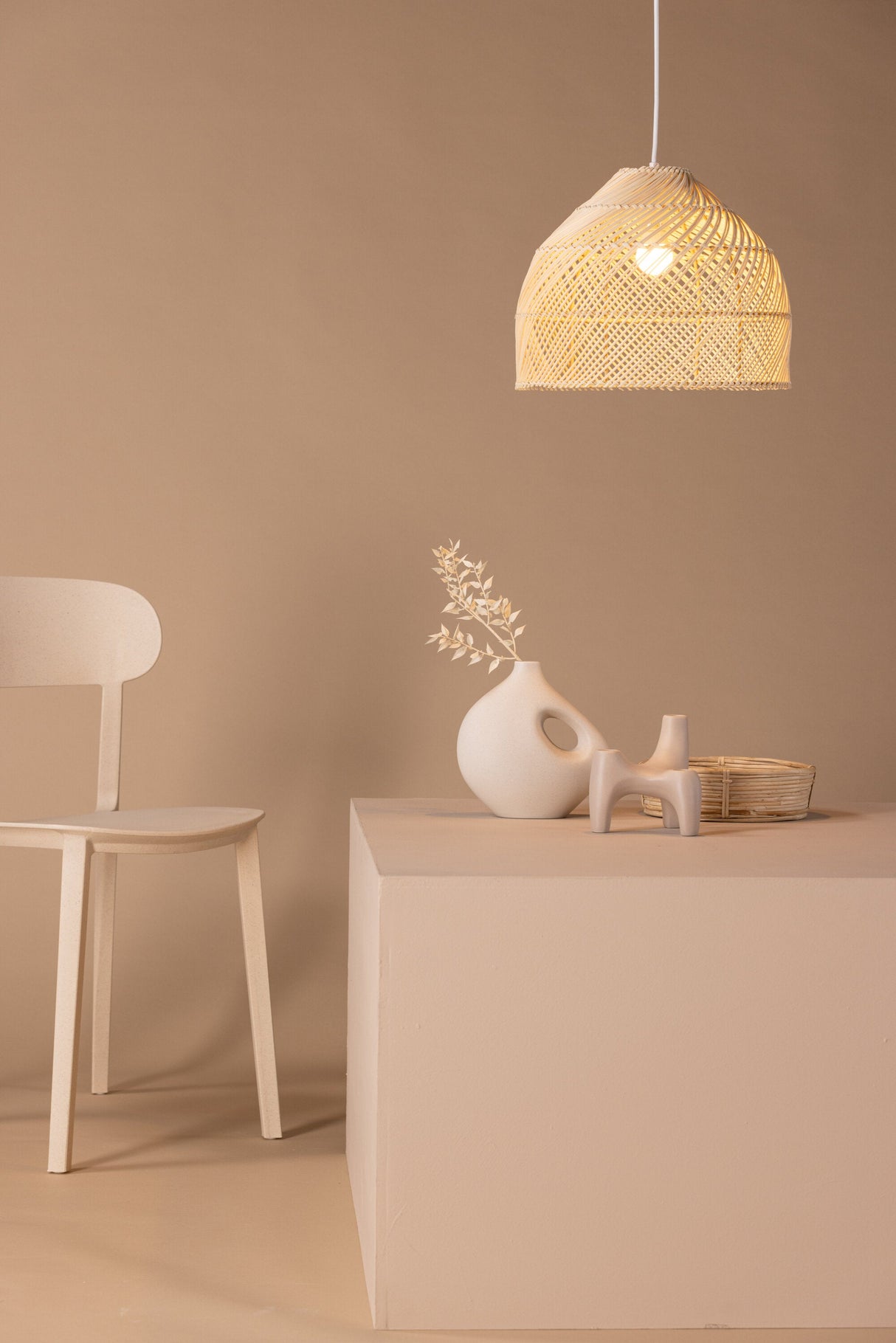Brivela Pendelleuchte - natur/Rattan - Pendelleuchten - ALVAHOME