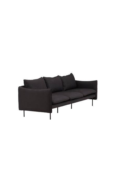 Brunskär 3 - Sitzer Sofa - schwarz/Polyester - 3 - Sitzer Sofas - ALVAHOME