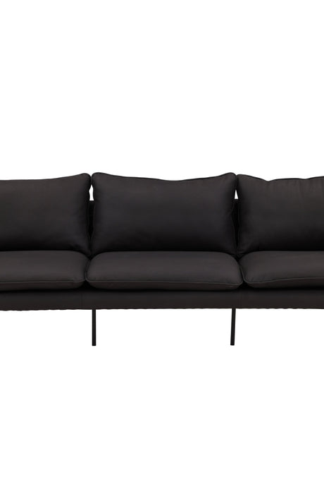Brunskär 3 - Sitzer Sofa - schwarz/Polyester - 3 - Sitzer Sofas - ALVAHOME