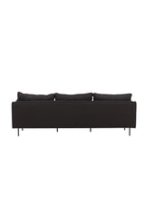 Brunskär 3 - Sitzer Sofa - schwarz/Polyester - 3 - Sitzer Sofas - ALVAHOME