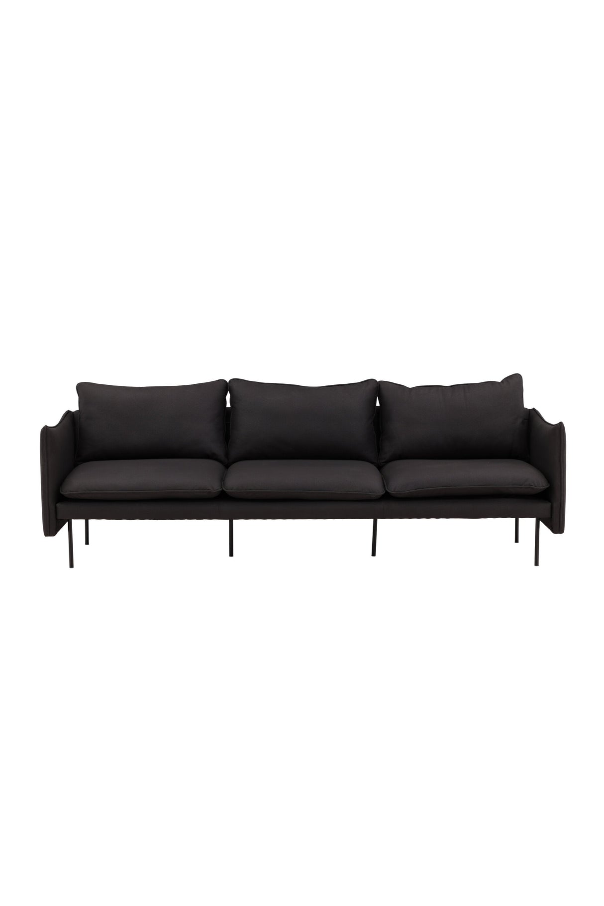 Brunskär 3 - Sitzer Sofa - schwarz/Polyester - 3 - Sitzer Sofas - ALVAHOME