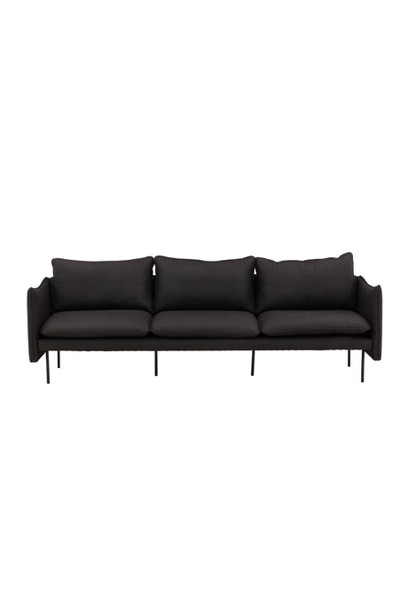 Brunskär 3 - Sitzer Sofa - schwarz/Polyester - 3 - Sitzer Sofas - ALVAHOME