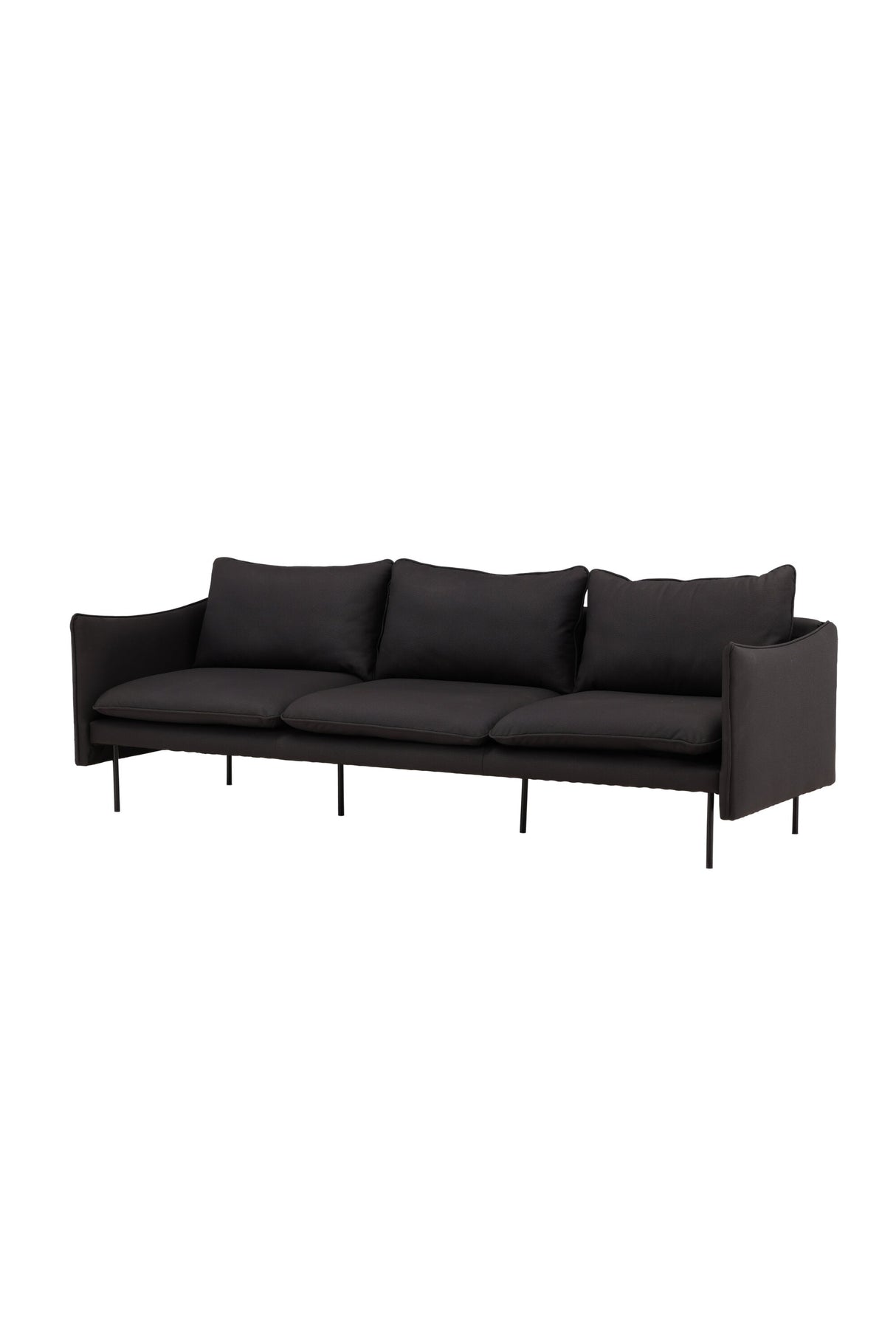 Brunskär 3 - Sitzer Sofa - schwarz/Polyester - 3 - Sitzer Sofas - ALVAHOME