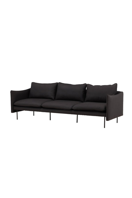 Brunskär 3 - Sitzer Sofa - schwarz/Polyester - 3 - Sitzer Sofas - ALVAHOME