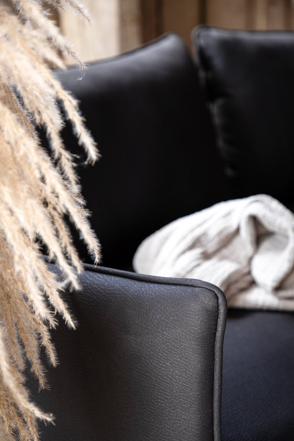 Brunskär 3 - Sitzer Sofa - schwarz/Polyester - 3 - Sitzer Sofas - ALVAHOME