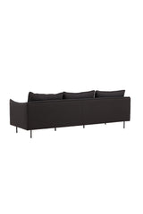 Brunskär 3 - Sitzer Sofa - schwarz/Polyester - 3 - Sitzer Sofas - ALVAHOME