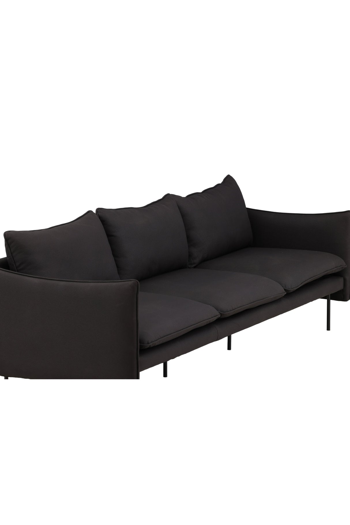 Brunskär 3 - Sitzer Sofa - schwarz/Polyester - 3 - Sitzer Sofas - ALVAHOME