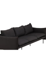 Brunskär 3 - Sitzer Sofa - schwarz/Polyester - 3 - Sitzer Sofas - ALVAHOME