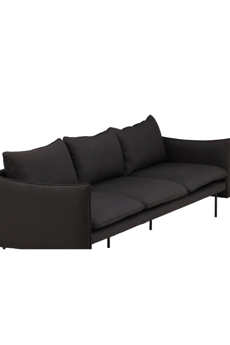 Brunskär 3 - Sitzer Sofa - schwarz/Polyester - 3 - Sitzer Sofas - ALVAHOME