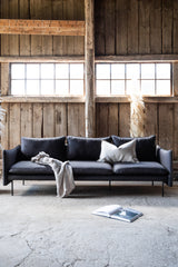 Brunskär 3 - Sitzer Sofa - schwarz/Polyester - 3 - Sitzer Sofas - ALVAHOME