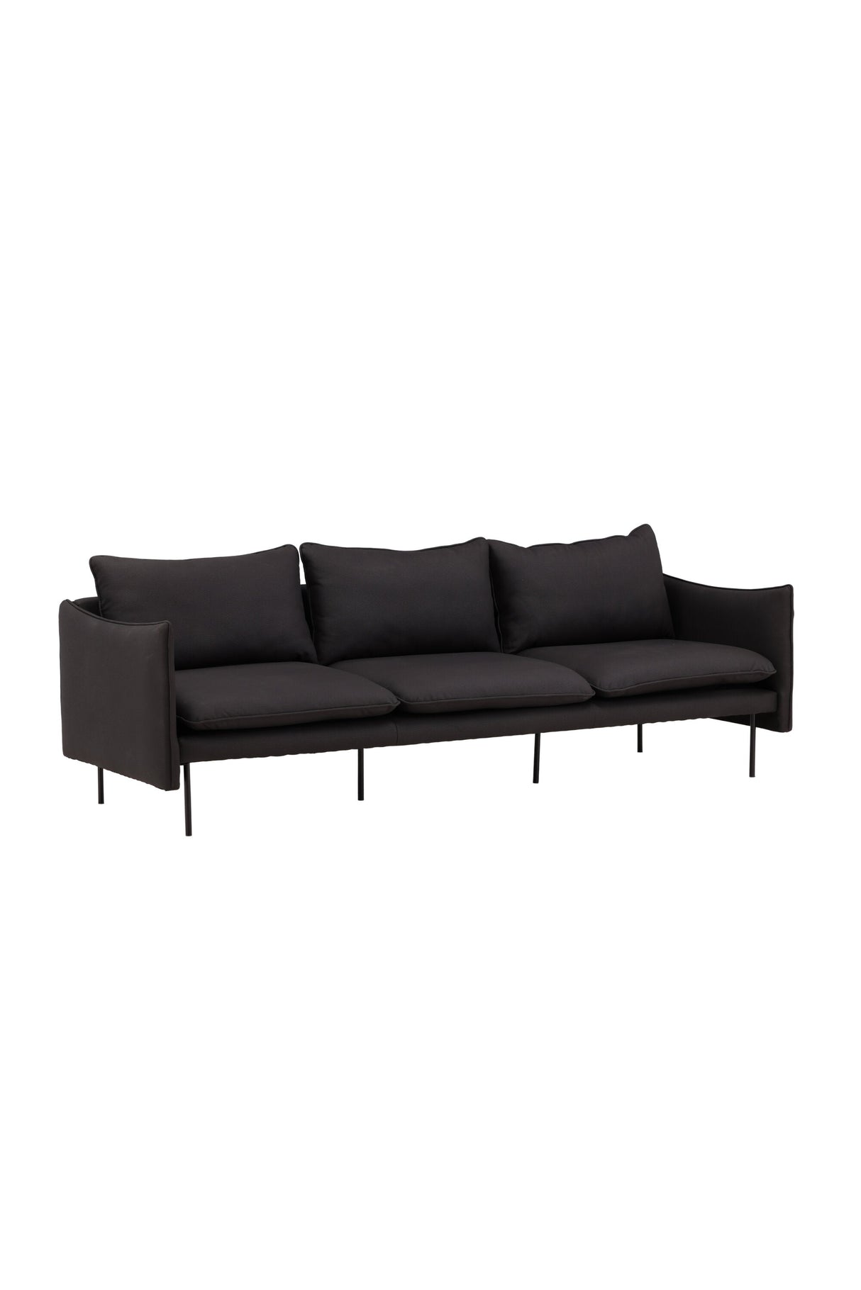 Brunskär 3 - Sitzer Sofa - schwarz/Polyester - 3 - Sitzer Sofas - ALVAHOME