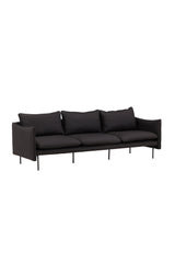 Brunskär 3 - Sitzer Sofa - schwarz/Polyester - 3 - Sitzer Sofas - ALVAHOME