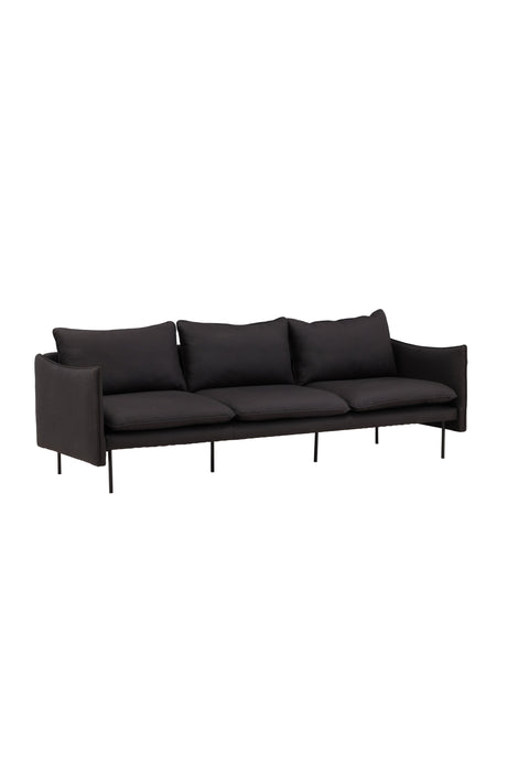 Brunskär 3 - Sitzer Sofa - schwarz/Polyester - 3 - Sitzer Sofas - ALVAHOME