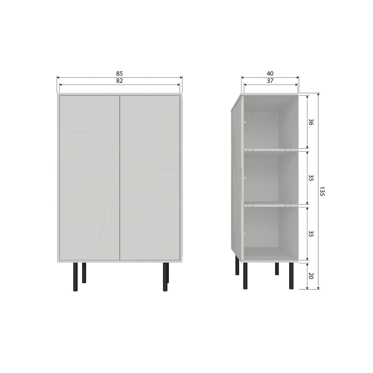 Cadiz Schrank - nebel/Kiefer [fsc] - Schränke - ALVAHOME