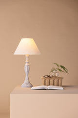 Caen Tischlampe - beige/Holz - Tischlampen - ALVAHOME
