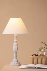 Caen Tischlampe - beige/Holz - Tischlampen - ALVAHOME