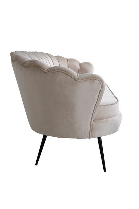 Calais 3 - Sitzer Sofa - beige/Polyester - Samt - 3 - Sitzer Sofas - ALVAHOME