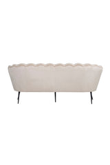 Calais 3 - Sitzer Sofa - beige/Polyester - Samt - 3 - Sitzer Sofas - ALVAHOME