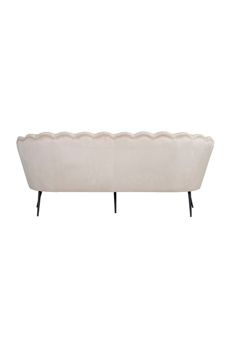 Calais 3 - Sitzer Sofa - beige/Polyester - Samt - 3 - Sitzer Sofas - ALVAHOME