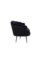 Calais 3 - Sitzer Sofa - schwarz/Polyester - Samt - 3 - Sitzer Sofas - ALVAHOME