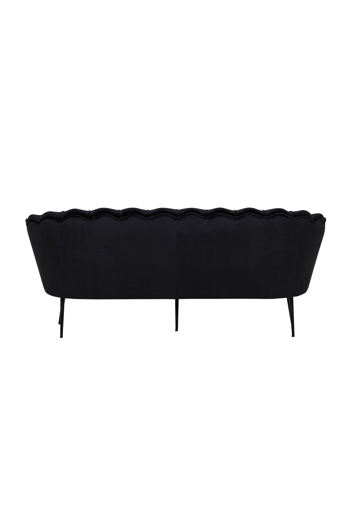 Calais 3 - Sitzer Sofa - schwarz/Polyester - Samt - 3 - Sitzer Sofas - ALVAHOME