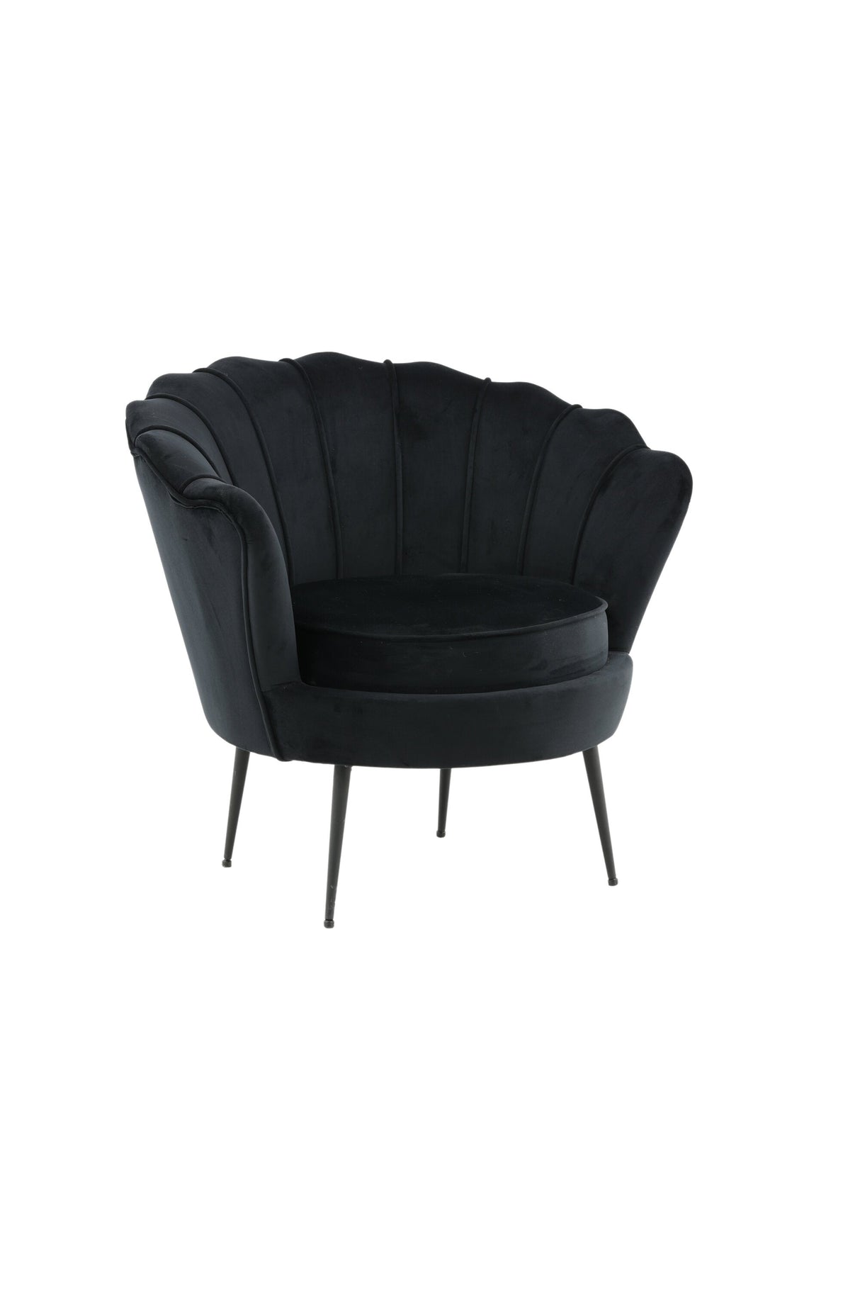Calais Sessel - schwarz/Polyester - Samt - Sessel - ALVAHOME