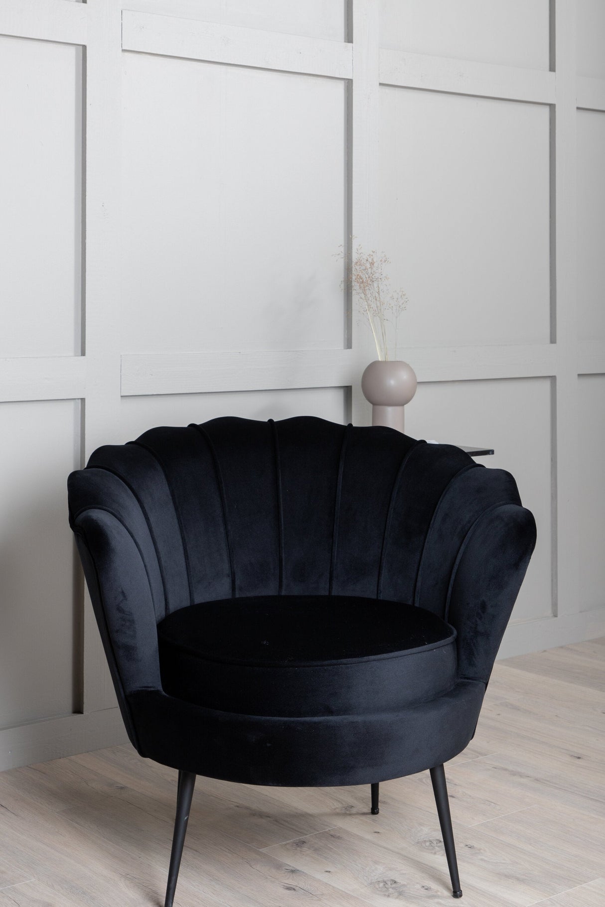 Calais Sessel - schwarz/Polyester - Samt - Sessel - ALVAHOME