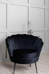 Calais Sessel - schwarz/Polyester - Samt - Sessel - ALVAHOME