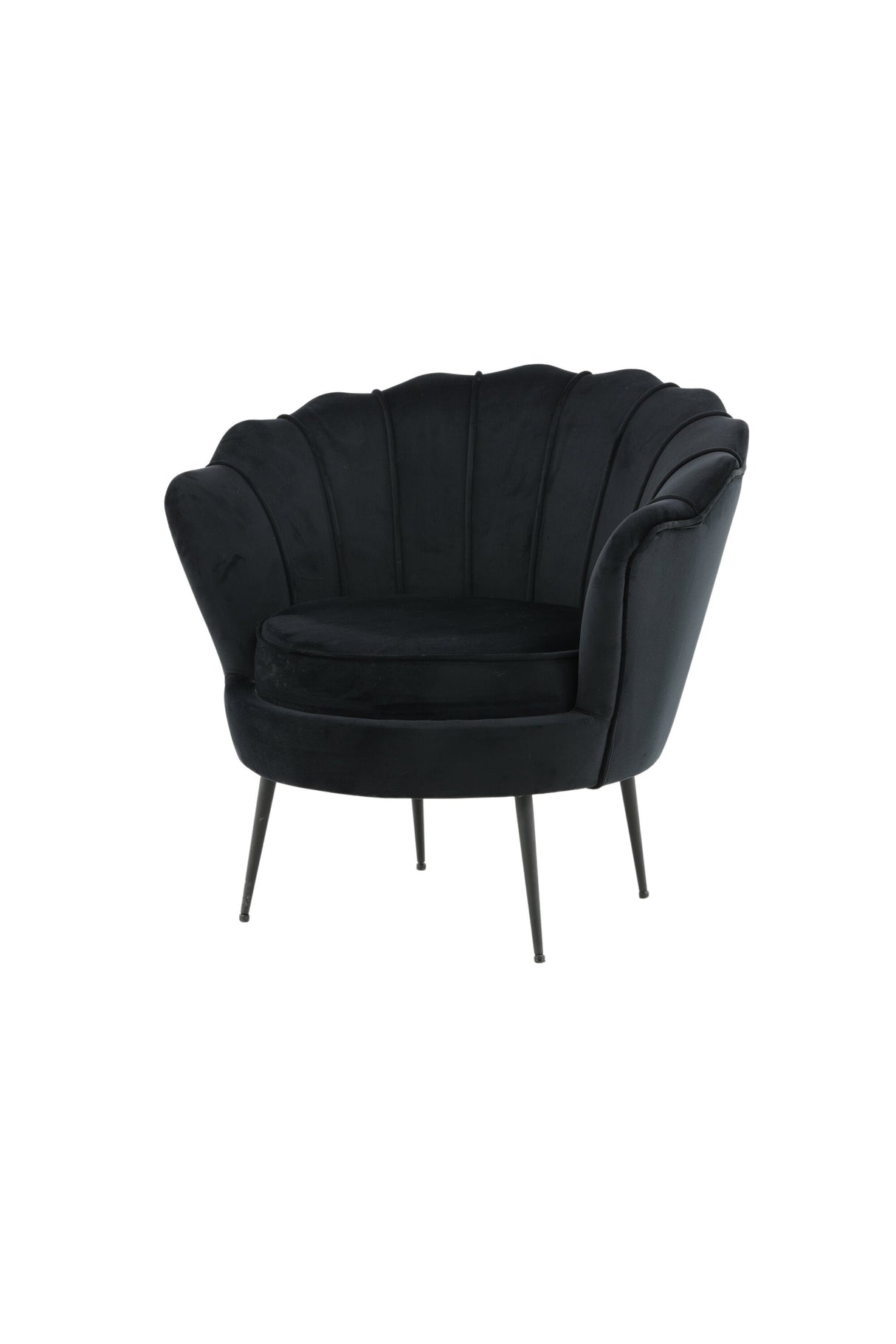 Calais Sessel - schwarz/Polyester - Samt - Sessel - ALVAHOME