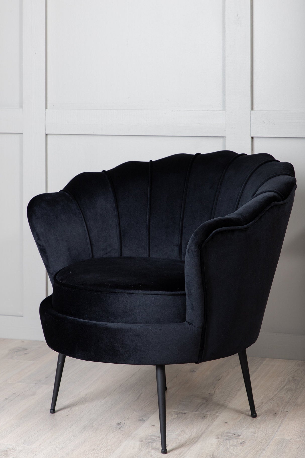 Calais Sessel - schwarz/Polyester - Samt - Sessel - ALVAHOME