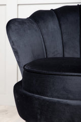 Calais Sessel - schwarz/Polyester - Samt - Sessel - ALVAHOME